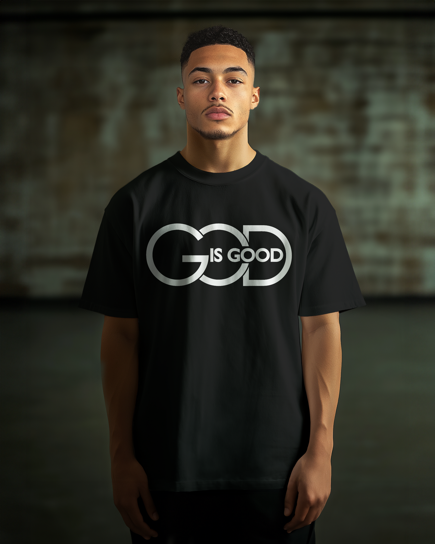 Black Color | God is Good | Premium Unisex Oversized Streetwear T-Shirt | Christian Apparel