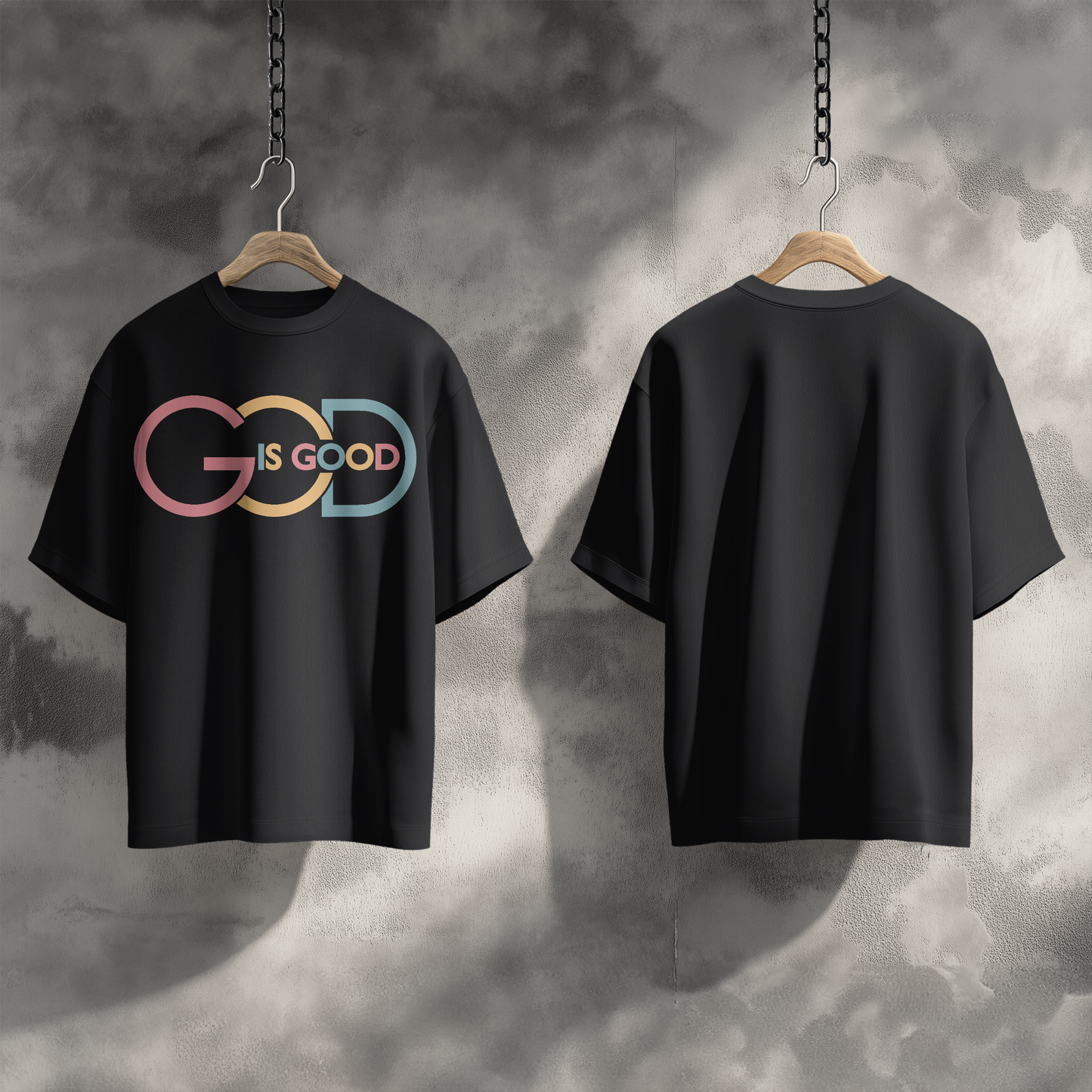 Black Color | God is Good | Premium Unisex Oversized Streetwear T-Shirt | Christian Apparel