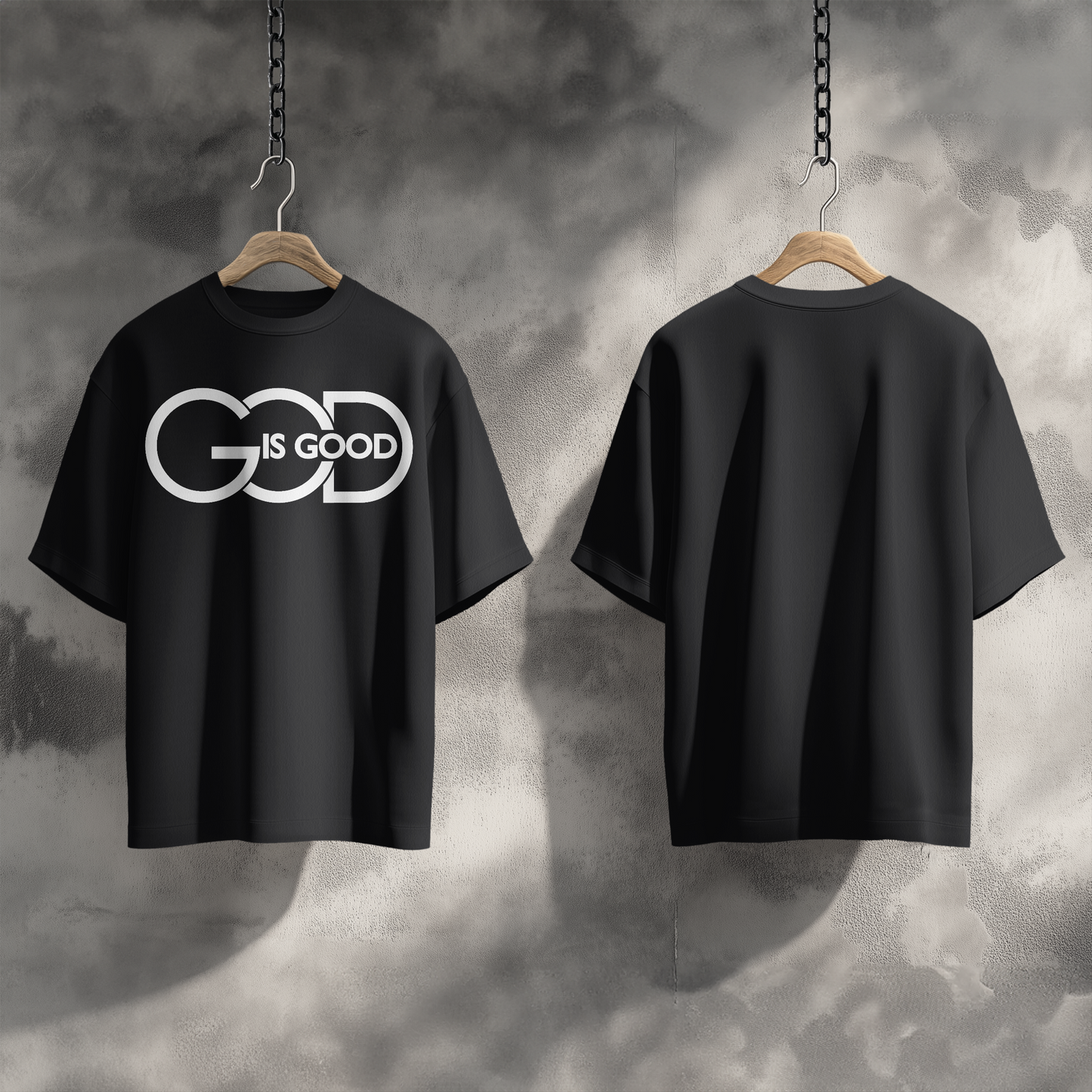 Black Color | God is Good | Premium Unisex Oversized Streetwear T-Shirt | Christian Apparel
